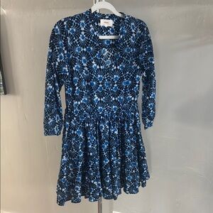 Blue and White Flare Dress